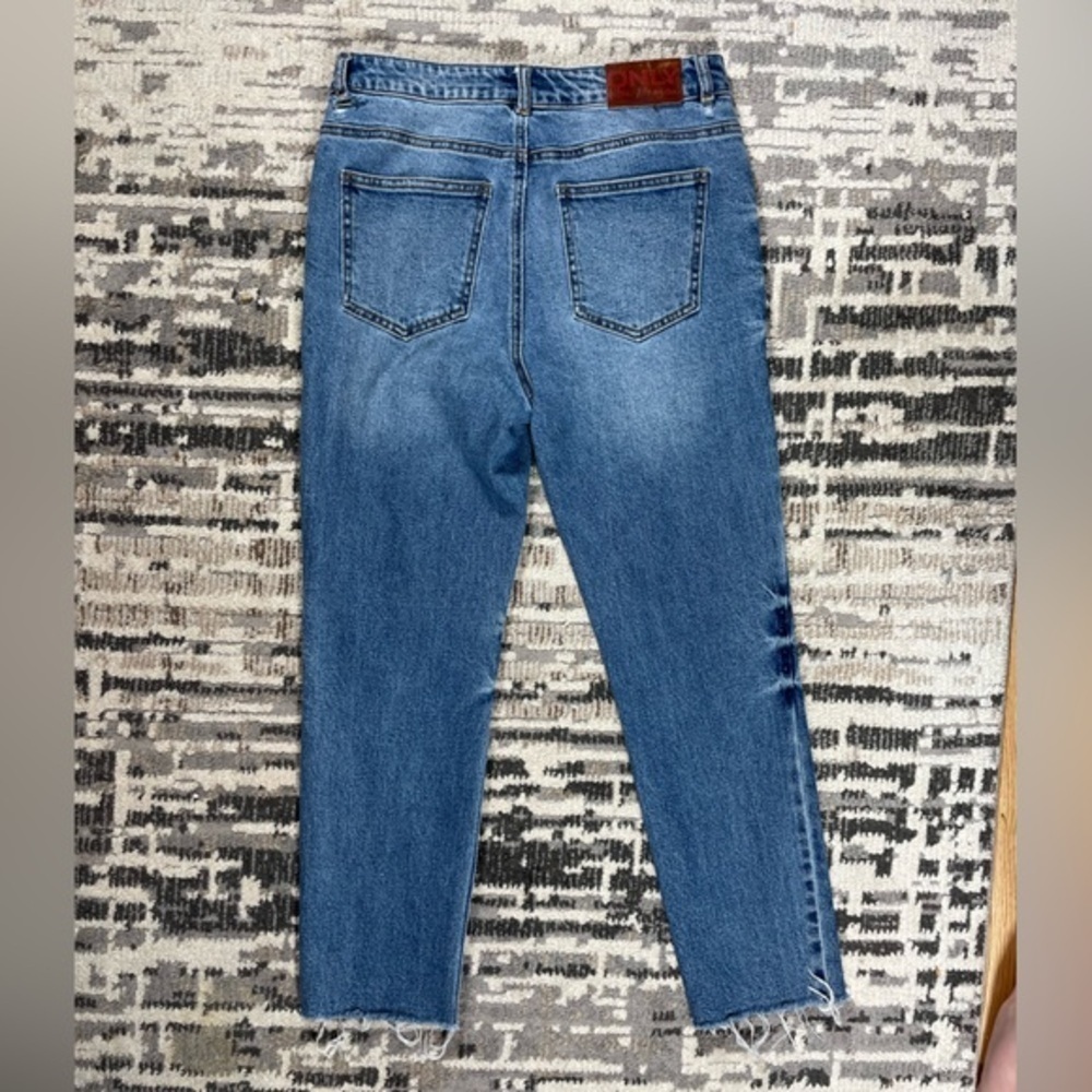 ONLY Erin High Waisted Straight Leg Blue Jeans Size 30 Cotton - Picture 7 of 13